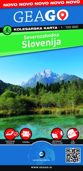 Kolesarska karta Severozahodna Slovenija